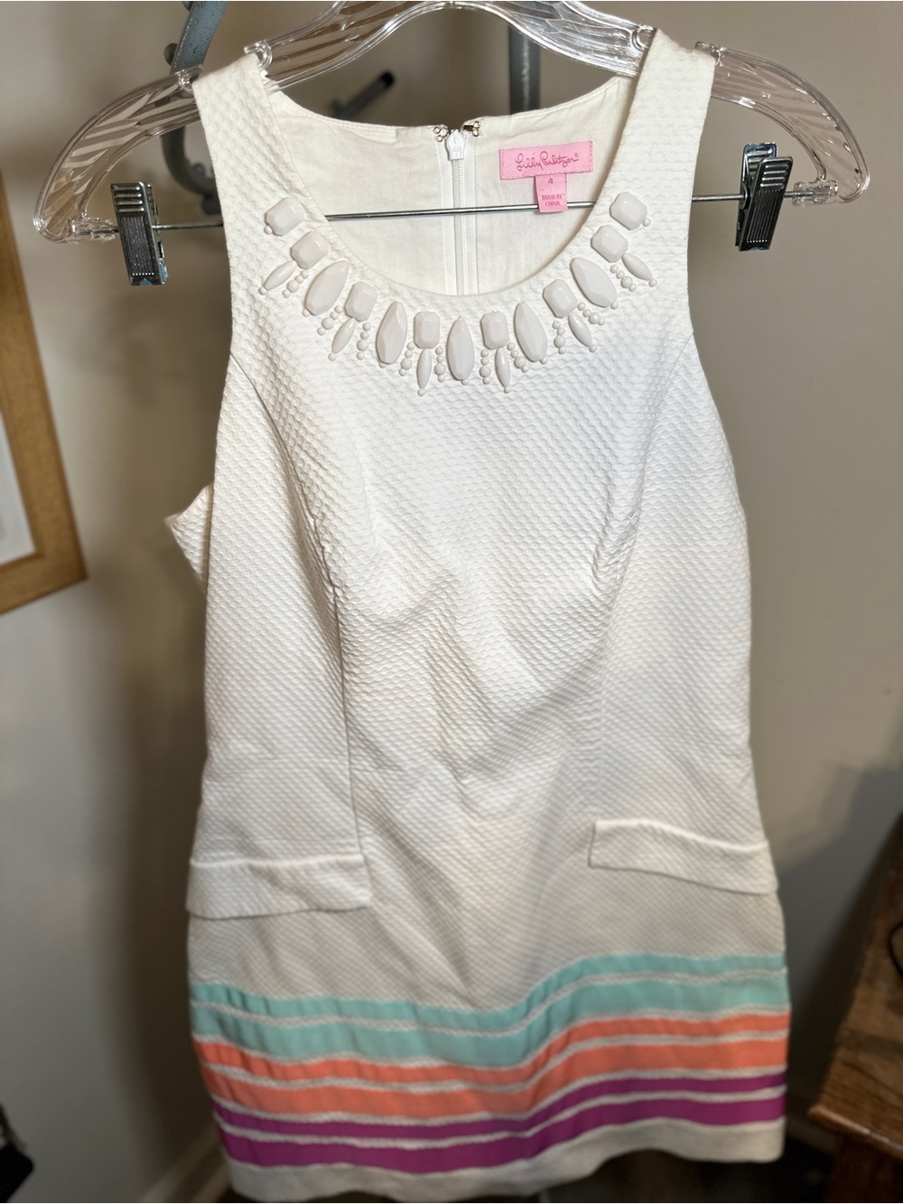 LILLY PULITZER Resort White Pearl Swirl Dress Sz 4